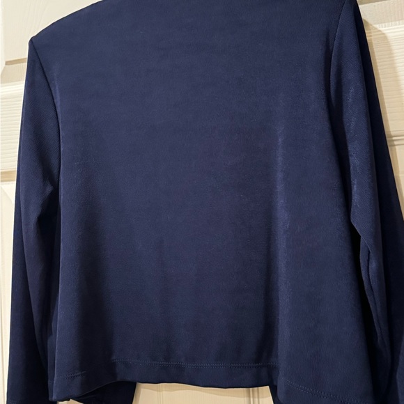 Chico’s - short cardigan - party - navy - size 1/M - Picture 2 of 5